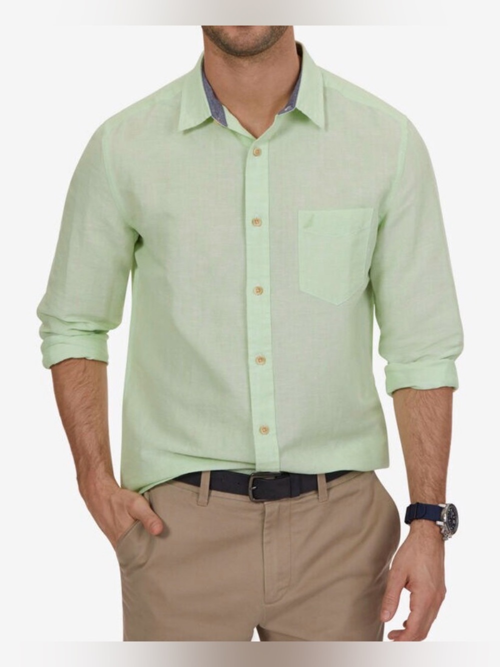 Nautica Men’s Slim Fit Button Down 100% Cotton -Size XXL